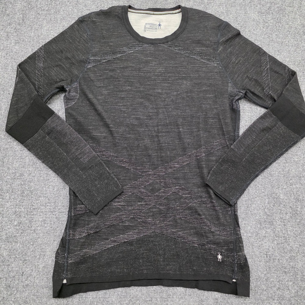 Smartwool Intraknit Merino 200 Crew Women XL Black Baselayer Long Sleeve Top